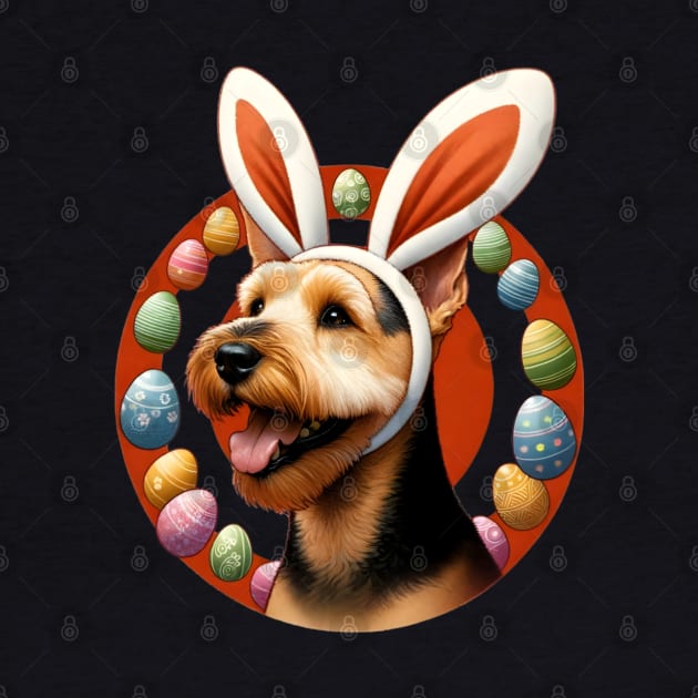 Jagdterrier Delights in Easter with Bunny Ears by ArtRUs
